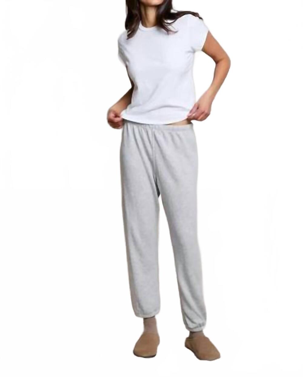 NEW PERFECTWHITETEE johnny ankle length sweatpant in heather grey
